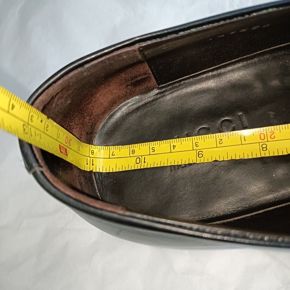 Gucci Logo Mens Leather logo luxury Shoes Loafers size UK 7.5 us 8 - Picture 13 of 16